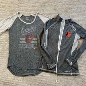 Women’s Baltimore Orioles Top Set Orioles Gray and White Baseball Apparel